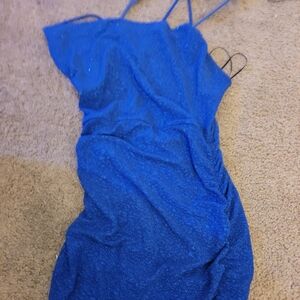 Royal blue glittery dress